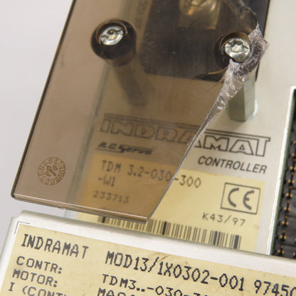 Indramat TDM 3.2-030-300-W1 AC Servo Controller Drive (Damaged See Photos)