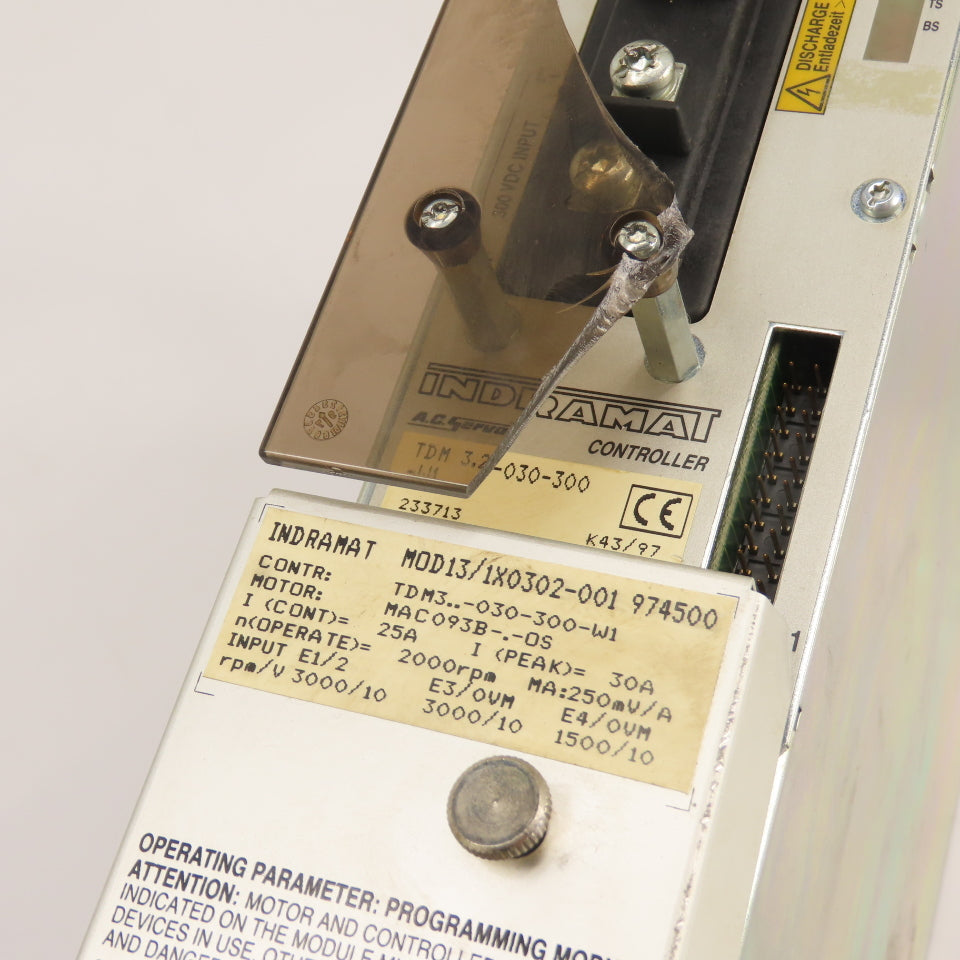 Indramat TDM 3.2-030-300-W1 AC Servo Controller Drive (Damaged See Photos)