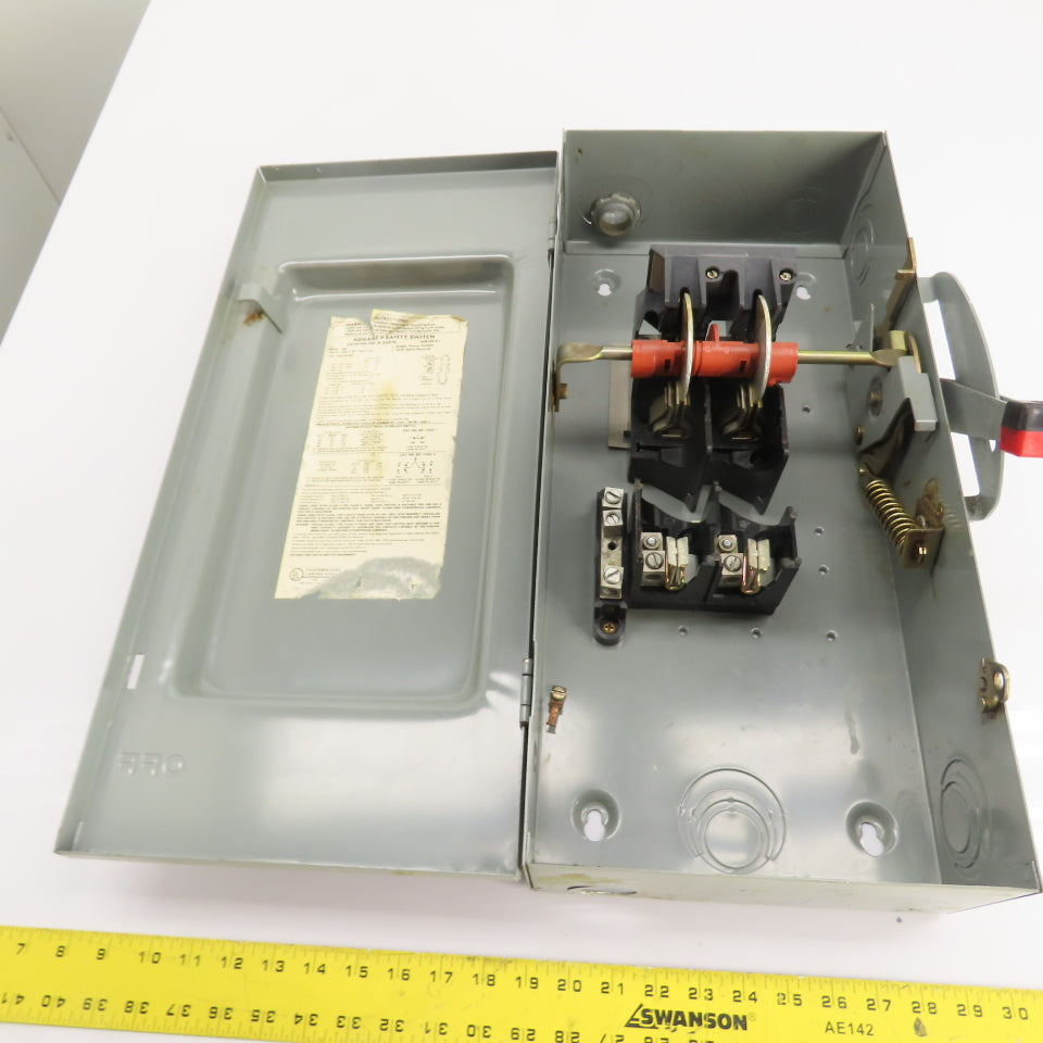 Square D H-223-N 100A 3-Pole Single Throw Fusible Safety Disconnect Switch240VAC