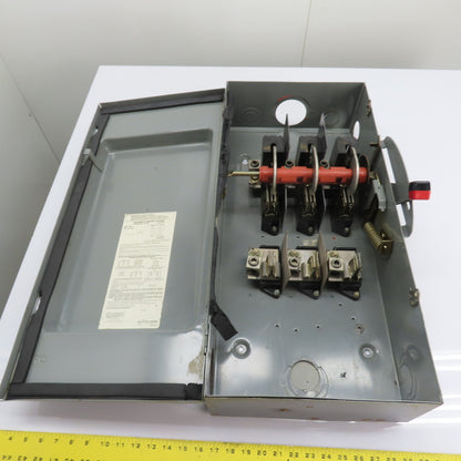 Square D H-324 200A 3-Pole Single Throw Fusible Safety Disconnect Switch 240VAC