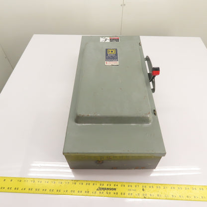 Square D H-324 200A 3-Pole Single Throw Fusible Safety Disconnect Switch 240VAC