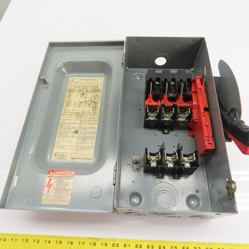 Square D H362 60A 3-Pole Fusible Safety Disconnect Switch 600V
