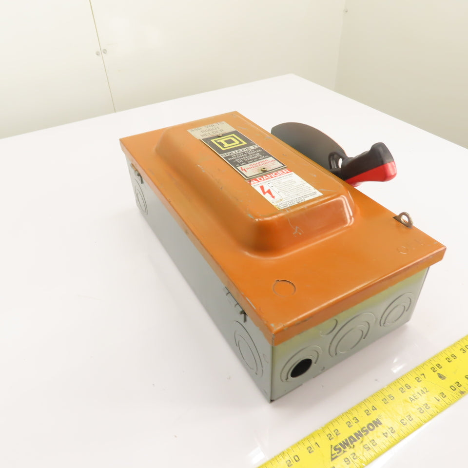 Square D H362 60A 3-Pole Fusible Safety Disconnect Switch 600V