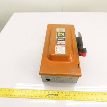 Square D H362 60A 3-Pole Fusible Safety Disconnect Switch 600V
