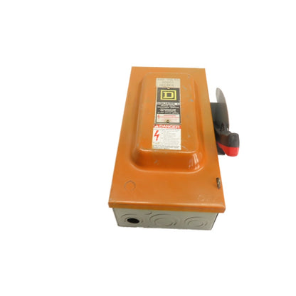 Square D H362 60A 3-Pole Fusible Safety Disconnect Switch 600V