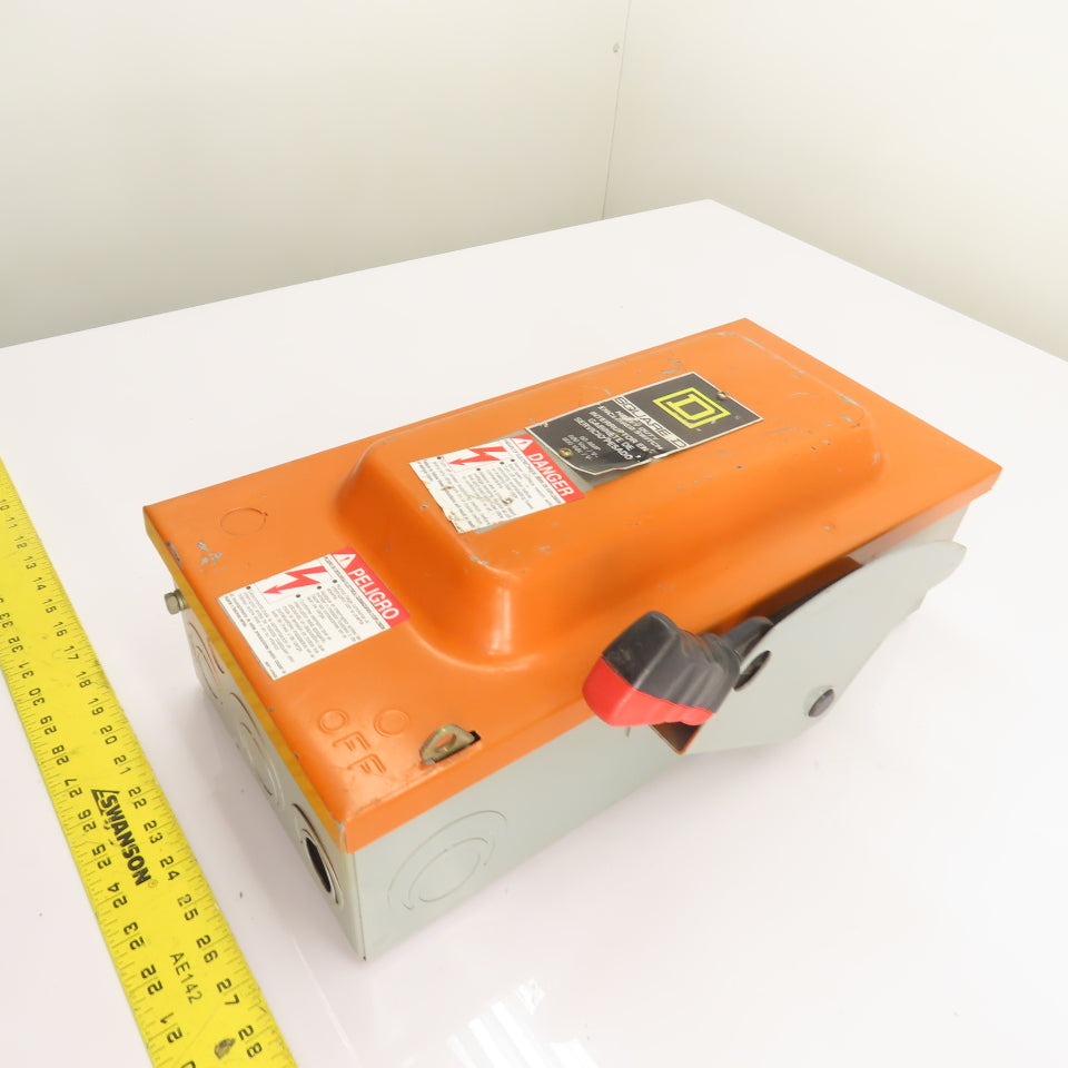 Square D H362 60A 3-Pole Fusible Safety Disconnect Switch 600V