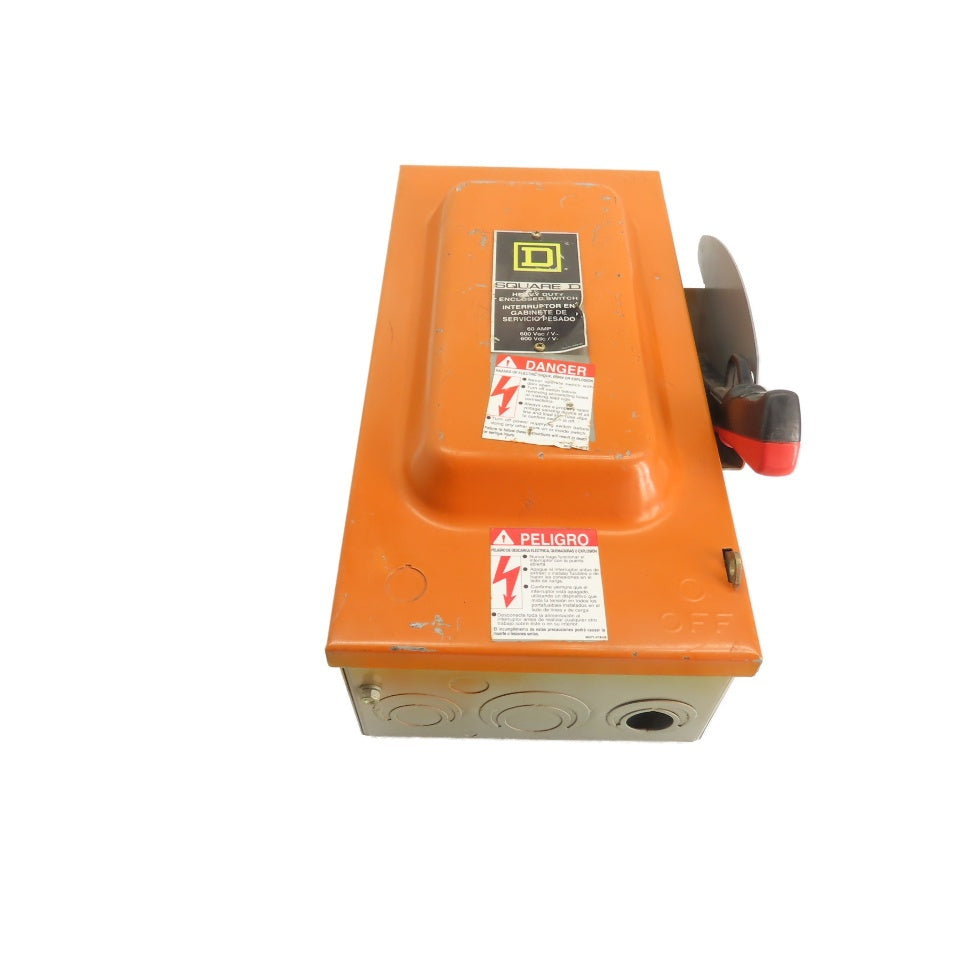Square D H362 60A 3-Pole Fusible Safety Disconnect Switch 600V