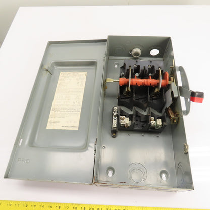 Square D H223N 100A 2-Pole Single Throw Fusible Safety Disconnect Switch 240V