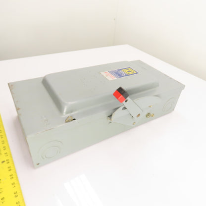 Square D H223N 100A 2-Pole Single Throw Fusible Safety Disconnect Switch 240V