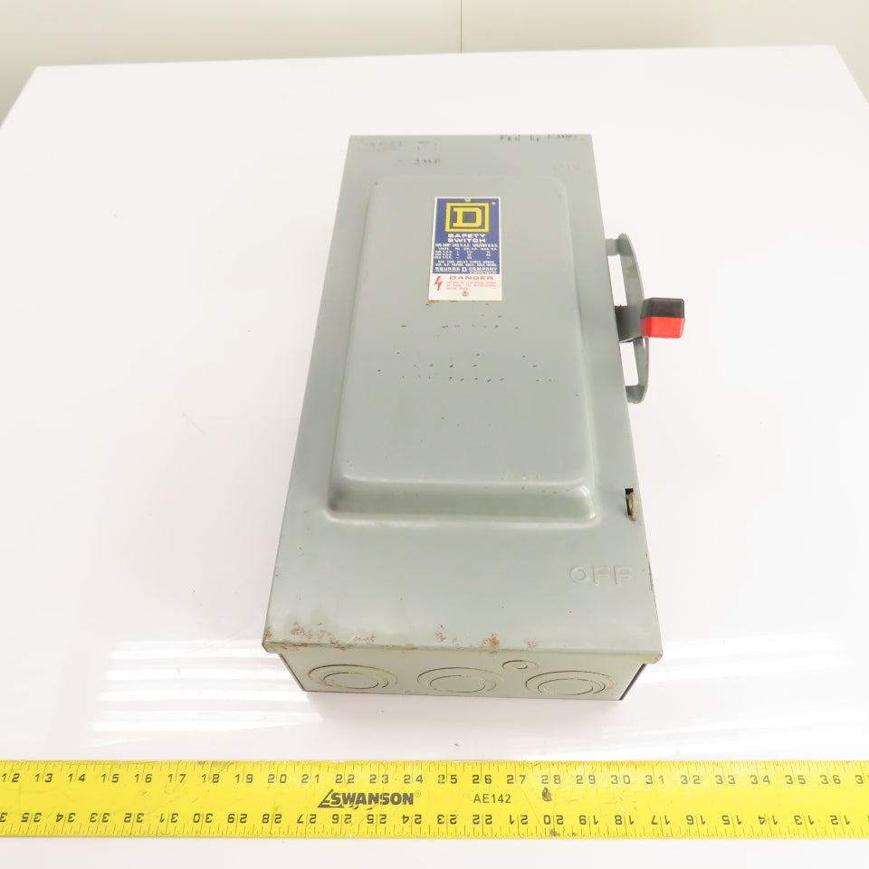 Square D H223N 100A 2-Pole Single Throw Fusible Safety Disconnect Switch 240V
