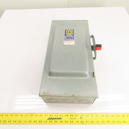 Square D H223N 100A 2-Pole Single Throw Fusible Safety Disconnect Switch 240V