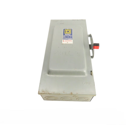 Square D H223N 100A 2-Pole Single Throw Fusible Safety Disconnect Switch 240V
