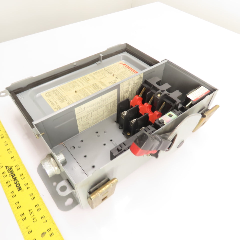 Square D HU361AWKEI 30A 3-Pole Non-Fusible Safety Disconnect Switch 600VAC 3Ph