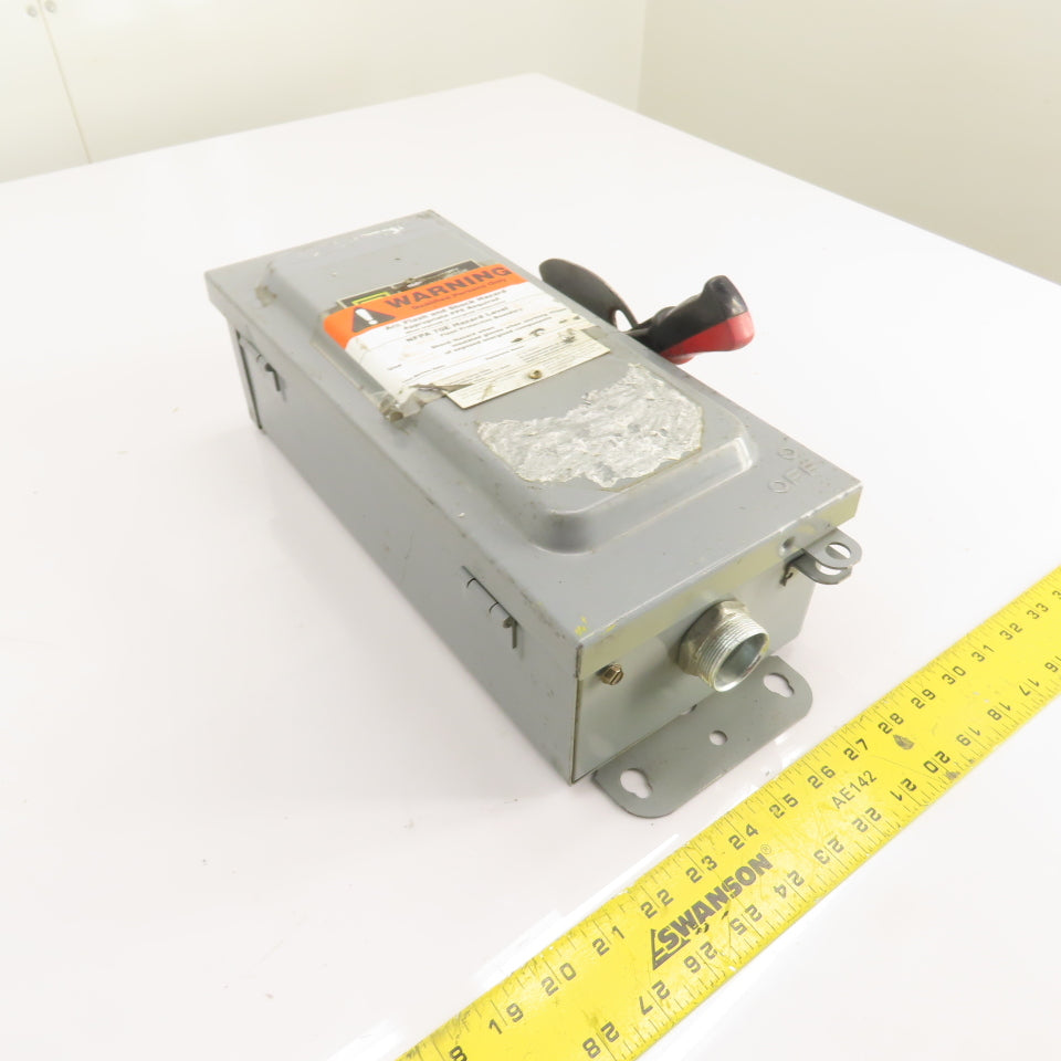 Square D HU361AWKEI 30A 3-Pole Non-Fusible Safety Disconnect Switch 600VAC 3Ph