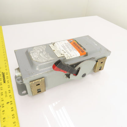 Square D HU361AWKEI 30A 3-Pole Non-Fusible Safety Disconnect Switch 600VAC 3Ph