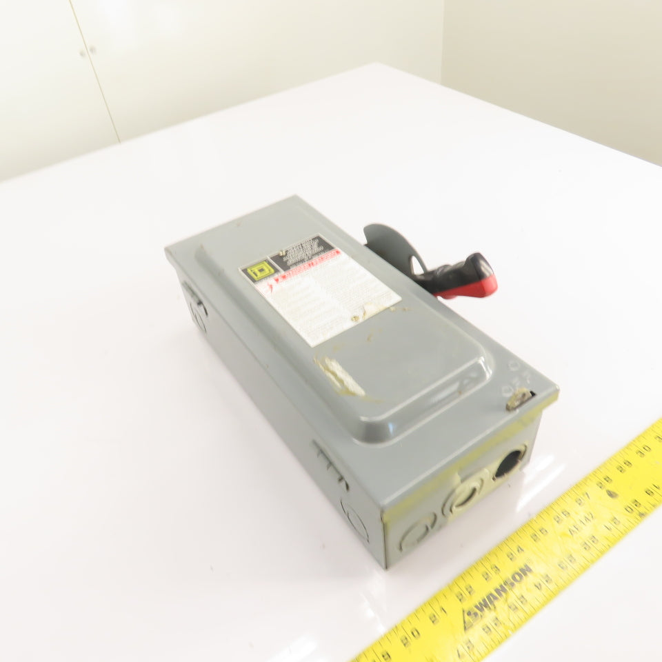 Square D HU361 30A 3-Pole Non-Fusible Heavy Duty Safety Disconnect Switch 600V