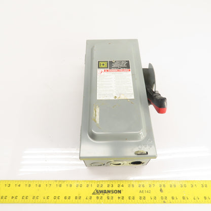 Square D HU361 30A 3-Pole Non-Fusible Heavy Duty Safety Disconnect Switch 600V
