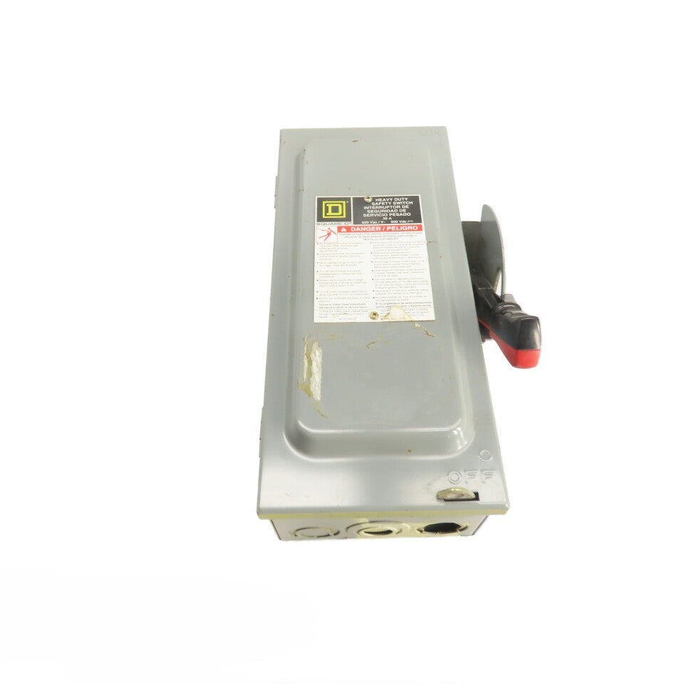 Square D HU361 30A 3-Pole Non-Fusible Heavy Duty Safety Disconnect Switch 600V