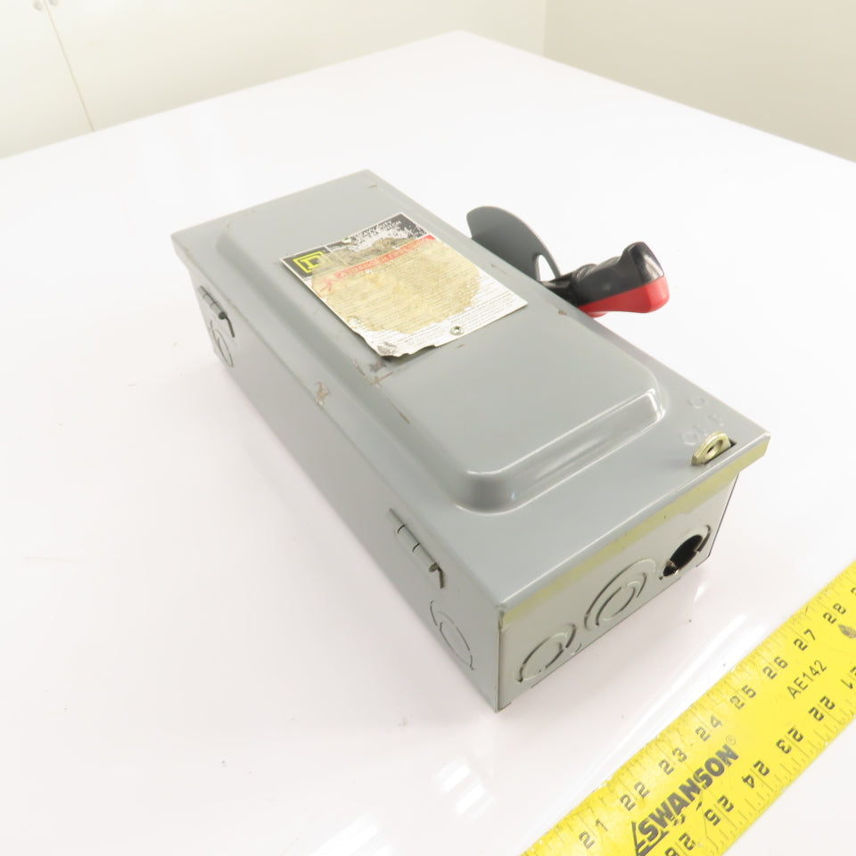 Square D HU361 30A 3-Pole Non-Fusible Heavy Duty Safety Disconnect Switch 600V
