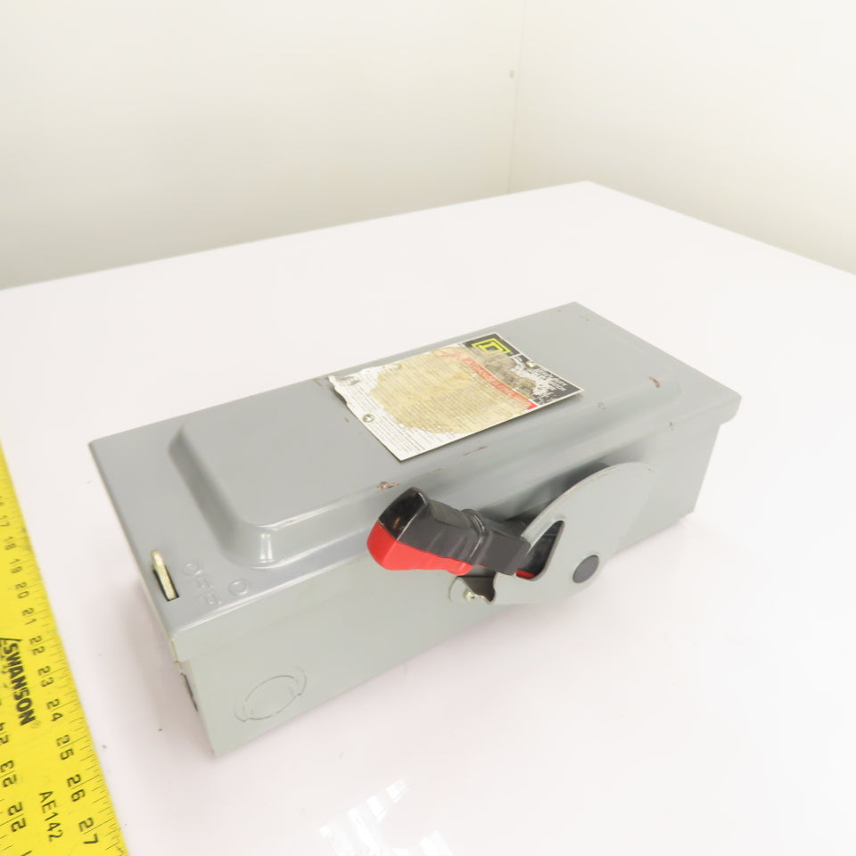 Square D HU361 30A 3-Pole Non-Fusible Heavy Duty Safety Disconnect Switch 600V