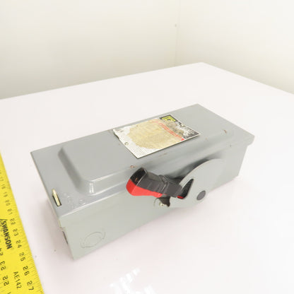 Square D HU361 30A 3-Pole Non-Fusible Heavy Duty Safety Disconnect Switch 600V