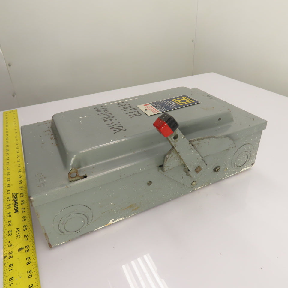 Square D 100A 2-Pole Fusible Safety Disconnect Switch 240VAC