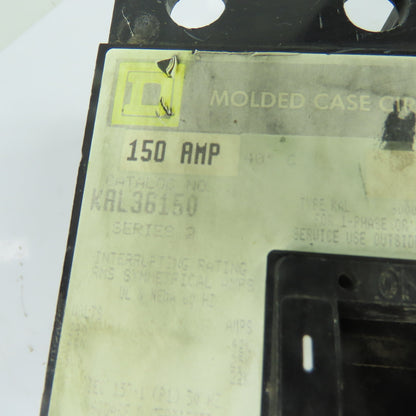 Square D KAL36150 150A 3-Pole Molded Case Circuit Breaker 600VAC