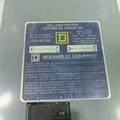 Square D QO2-4L70S 70A Load Center 120/240V 1Ph W/ 30A Circuit Breaker