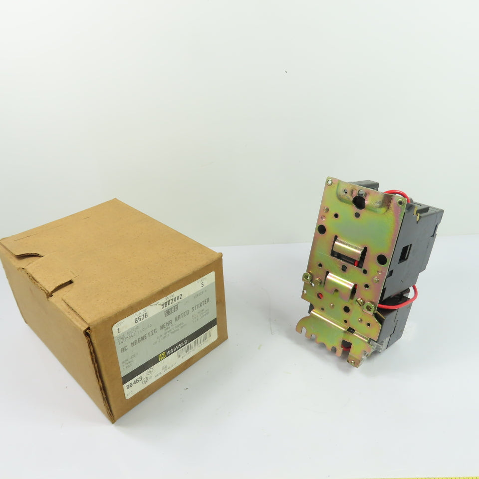 Square D 8536 SB02V02 NEMA Size 0 Magnetic Motor Starter 120V Coil NEW
