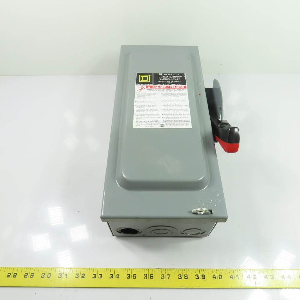 Square D H361 30A 3-Pole Fusible Heavy Duty Safety Disconnect Switch 600V