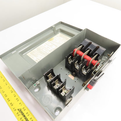 Square D H-362 60A Fusible Safety Disconnect Switch 600VAC 30HP 3-Pole