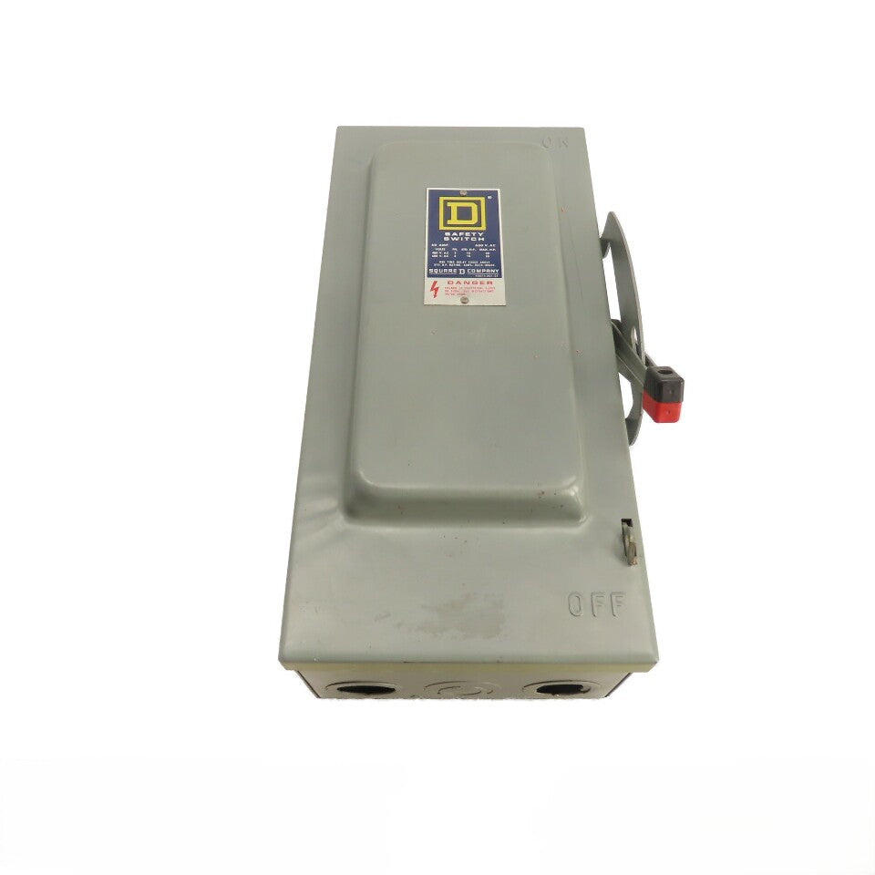 Square D H-362 60A Fusible Safety Disconnect Switch 600VAC 30HP 3-Pole