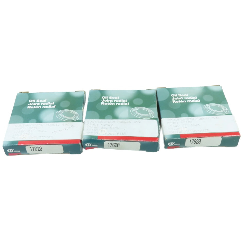 Chicago Rawhide 17620 Radial Shaft Oil Seal Nitrile Triple Lip Lot Of 3