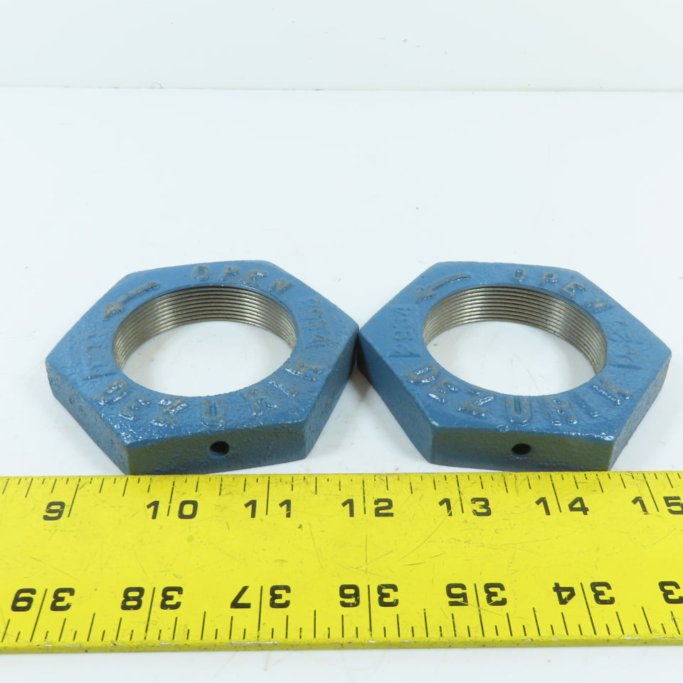 DeZURIK N/A 16" Knife Gate Valve Threaded Hex Valve Operating Nut Lot Of 2