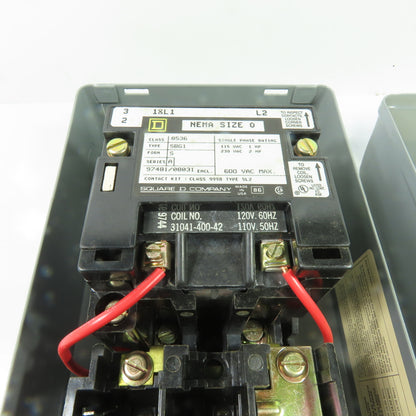 Square D 8536SBG1 NEMA Size 0 Magnetic Starter 115/230V NEW