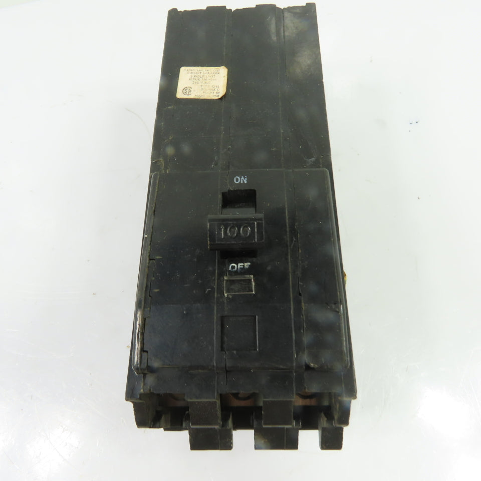Square D QIL3100 100A 3-Pole Molded Case Circuit Breaker 240VAC