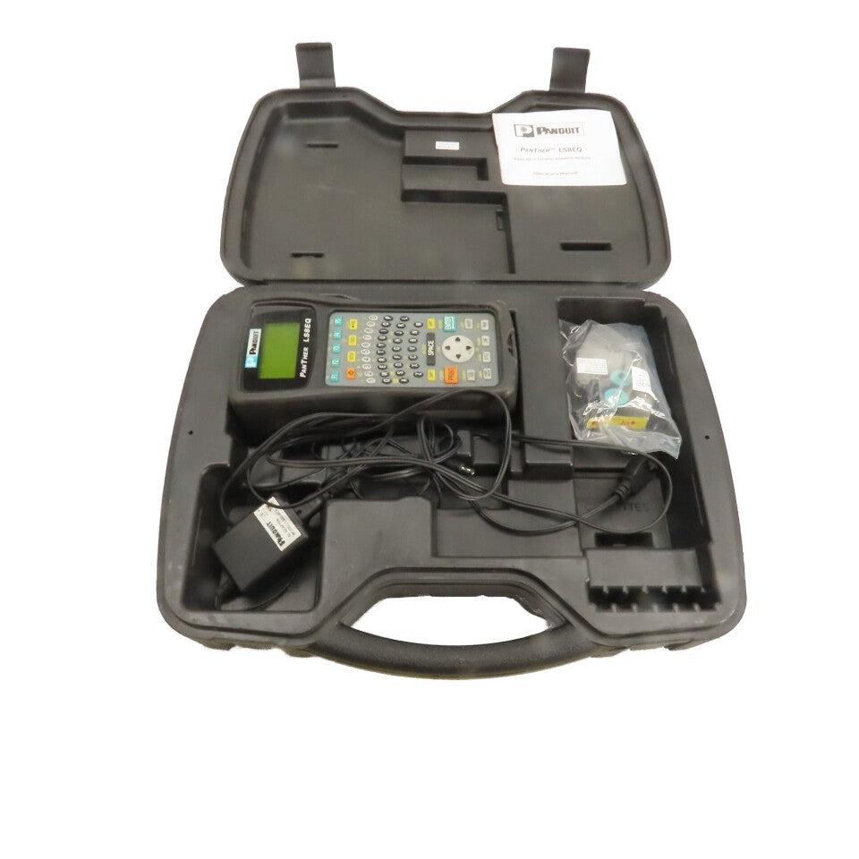 Panduit LS8EQ Hand-Held Thermal Transfer Label Printer w/ Case & Accessories
