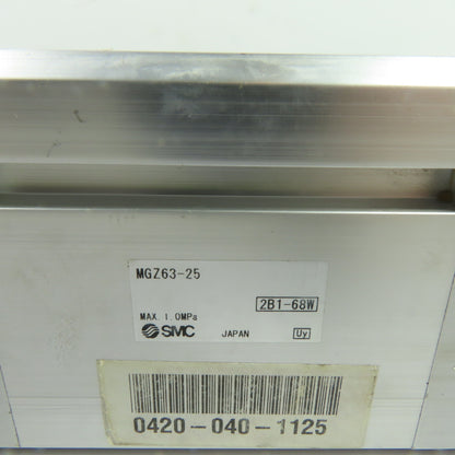 SMC MGZ63-25 63mm Bore 25mm Stroke Non-Rotating Pneumatic Guided Cylinder