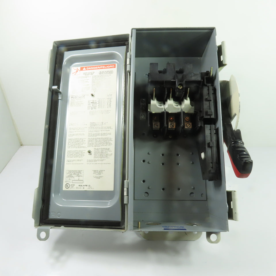 Square D HU361AWK 30A 3-Pole Non-Fusible Safety Disconnect Switch 600VAC