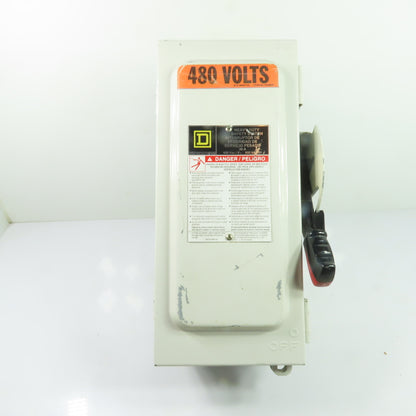 Square D HU361AWK 30A 3-Pole Non-Fusible Safety Disconnect Switch 600VAC