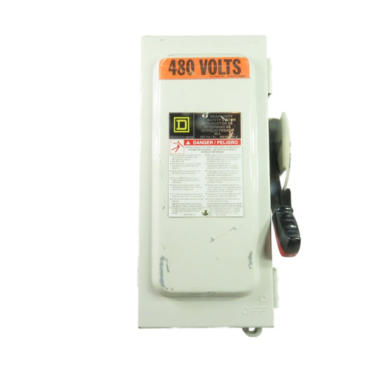 Square D HU361AWK 30A 3-Pole Non-Fusible Safety Disconnect Switch 600VAC