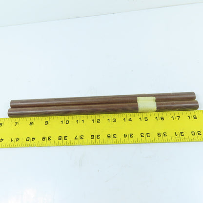 5/8" x 12" Grade C Canvas Phenolic Rod Stock Lot Of 2