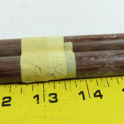 5/8" x 12" Grade C Canvas Phenolic Rod Stock Lot Of 2