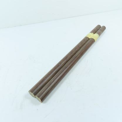 5/8" x 12" Grade C Canvas Phenolic Rod Stock Lot Of 2