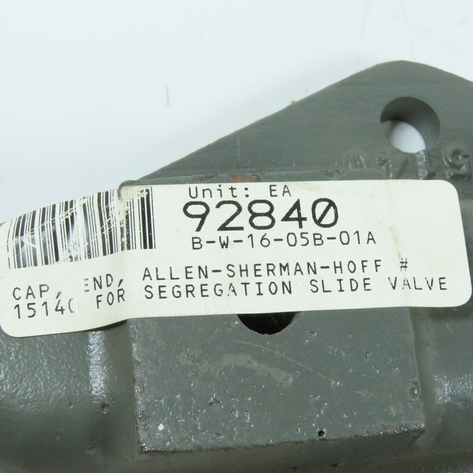 Allen-Sherman-Hoff 15140 End Cap for Segregation Slide Valve