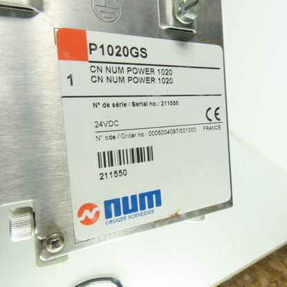 NUM P1020GS CNC Controller Control Module 24VDC