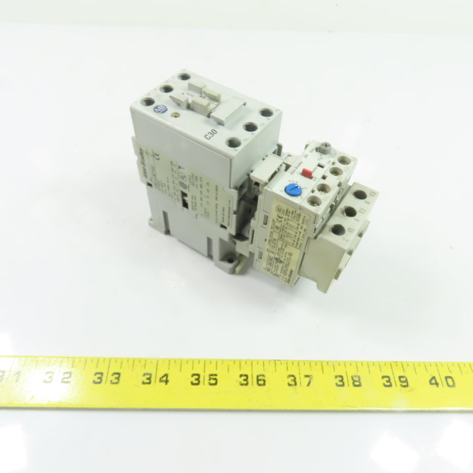 Allen-Bradley 100-C30*00 30A Contactor 120V W/ 193-EA1HC 12-37A Overload Relay