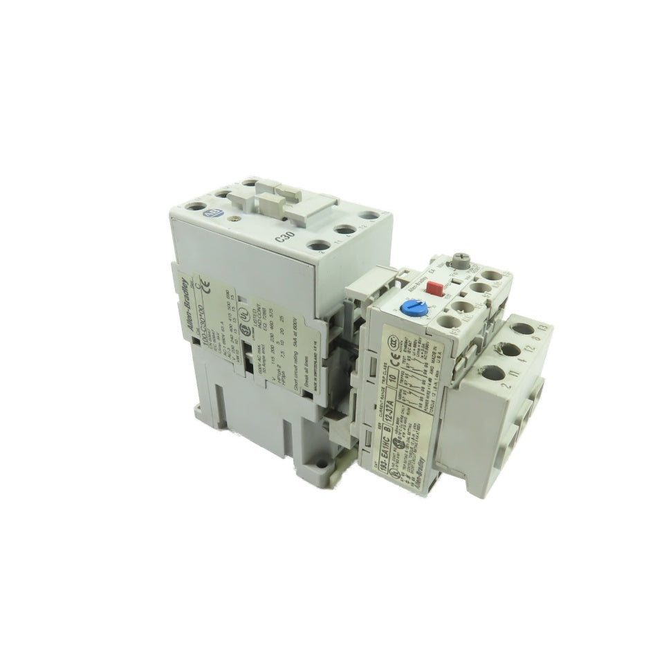 Allen-Bradley 100-C30*00 30A Contactor 120V W/ 193-EA1HC 12-37A Overload Relay