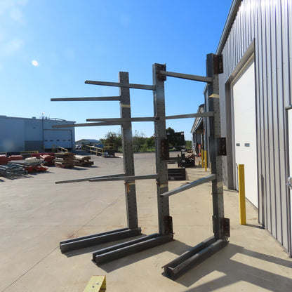 120" Tall x 48" Arm Length 3-Tier Cantilever Rack UprightsLot Of 3