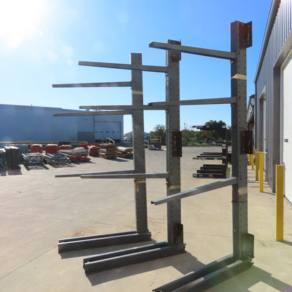 120" Tall x 48" Arm Length 3-Tier Cantilever Rack UprightsLot Of 3